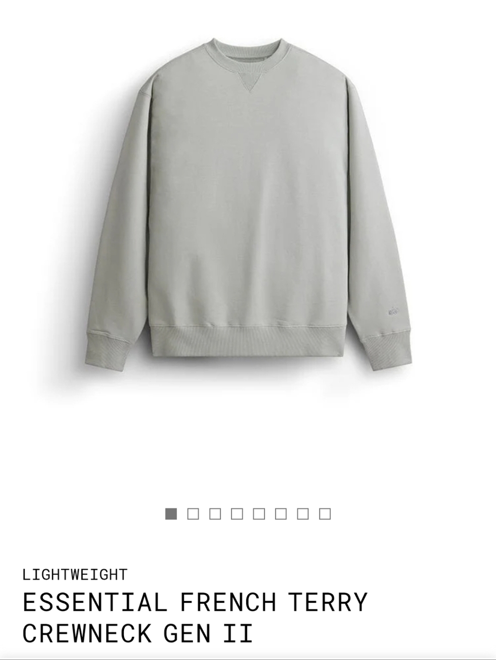 Alpha Industries essential french Terry crewneck gen II light gray xs